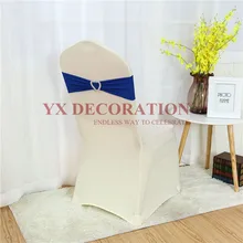 Лайкра повязка на стул спандекс лента с завязкой с пряжкой в форме сердца для украшения свадебного стула