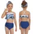 2021 Girl Swimsuit Two Pieces Children's Swimwear Swim Suits Child Ruffle bikinis Split Mesh Bikini Sets Купальник 2-14T