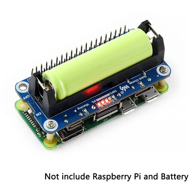 Raspberry Pi 4 Model B Lithium Battery Expansion Board SW6106 5V Output Two-way Fast Charge Mobile Power Bank for Pi 4B/3B+/Zero 1