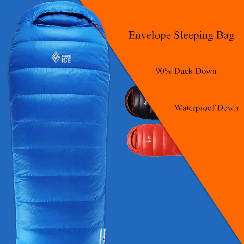

Blackice Outdoor Backpacking Sleeping Bag Duck Down A400 Ultralight Envelope Autumn Camping Sleeping Bags Waterproof