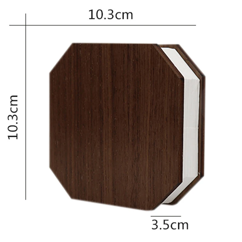 Fashion-LED Flip Book Lamp+ USB Cable Folding Rechargeable LED Flip Book Lamp Portable Wooden Warm White Night Light
