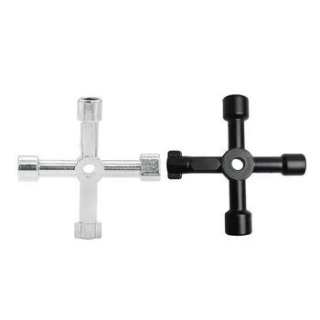 

4 in 1 Universal Key Wrench Square Key Triangle Train Electrical Cupboard Box Elevator Cabinet Switch Wrench Key New