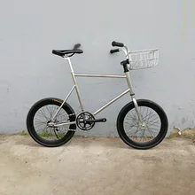 20 Inch Fixed Gear Bike Single Speed Retro Fahrrad Fixie Vintage Splitter Rahmen Mini Vinbicycle Radfahren Zubehör