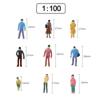 100Pcs 1:100/150/200 Scale Model Miniature Figures N Scale Painted Scenes Modelling People Assorted Poses 2