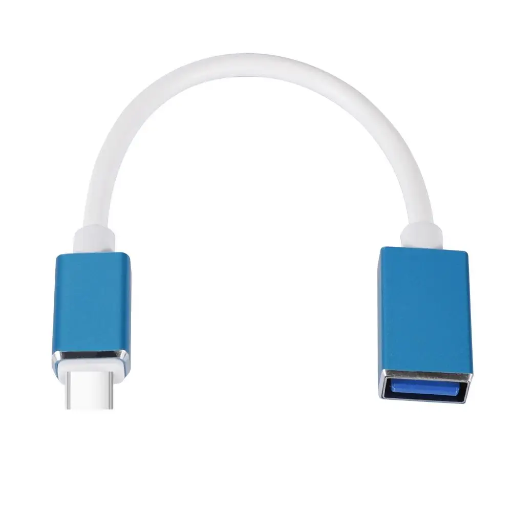 Синий USB C к USB адаптер type C OTG USB кабель C папа к USB 3,0 Женский Для Xiaomi MacBook Pro удлинитель USB U диск конвертер - Цвет: Синий
