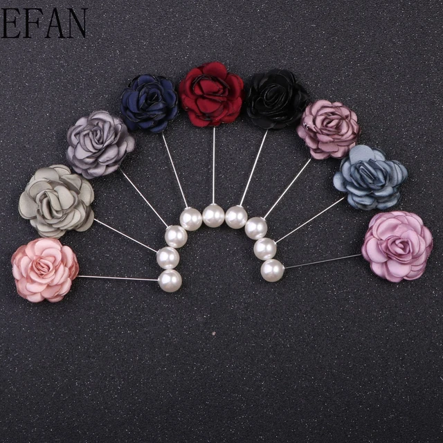 Fashion Women Men 1pc Handmade Cloth Alloy Simulated Pearl Flower Colorful  Camellia Cardigan Sweater Crystal Brooch - Brooches - AliExpress