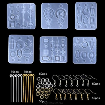 

1 Set Crystal Epoxy Resin Mold Earring Pendent Casting Silicone Mould Craft Tool Au06 20 Dropship