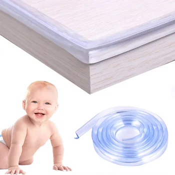 

1M Corner Protector Strip Baby Table Edge Furniture Corner Guards Silicone Cover Wall Edge For Kids Collision Bumper Strip