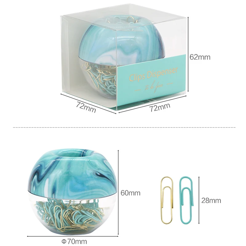 Светильник голубая серия зажимы для бумаги в форме яблока металлическая