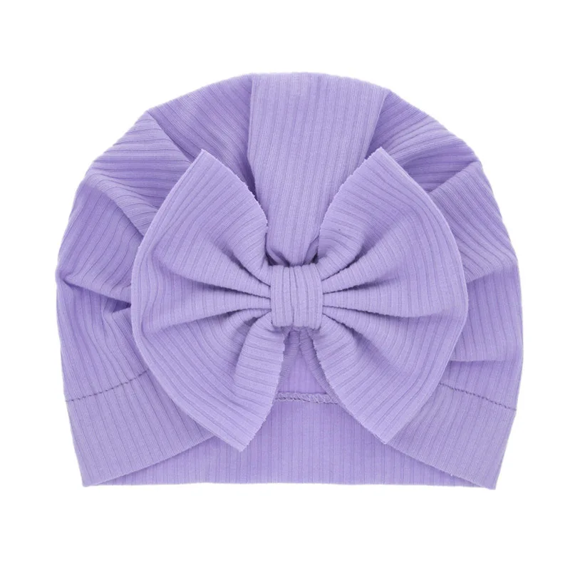 Spring Baby Hat Soft Bow Baby Girls Boys Hat Turban Solid Color Newborn Infant Cap Beanies Toddler Headwraps baby stroller mosquito net Baby Accessories