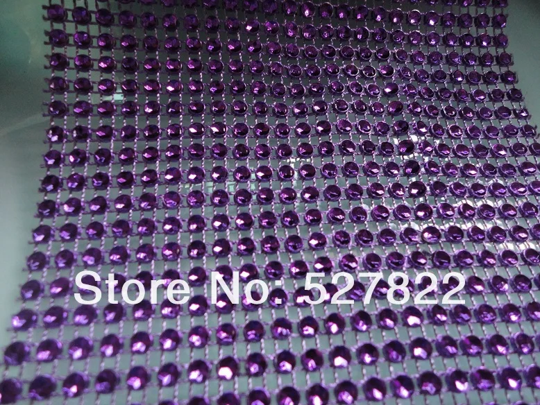 4.5x10 Yards 24 Row DIAMOND MESH WRAP ROLL SPARKLE RHINESTONE Crystal Ribbon x GoldBlackPinkSilverGoldRose Purple19.JPG