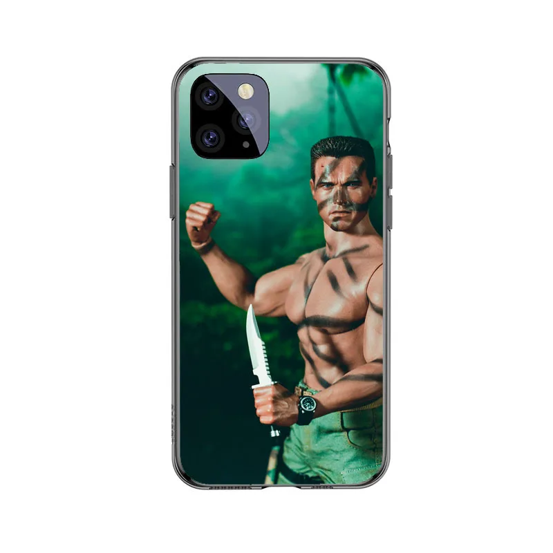 TPU Мягкий силиконовый чехол Arnold schwarzenegger из ТПУ для iPhone 11 Pro MAX movie Commando 1985 Poster - Цвет: TPU