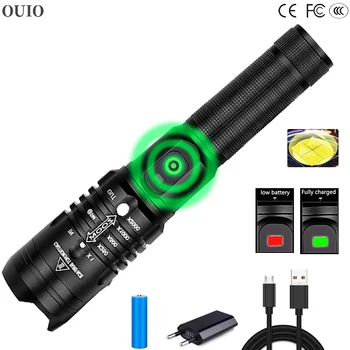 

8000LM Ultra Bright USB Torch Zoomable Lantern 18650 LED XHP50 Powerful Flashlight Camping Lamp Searching Torch