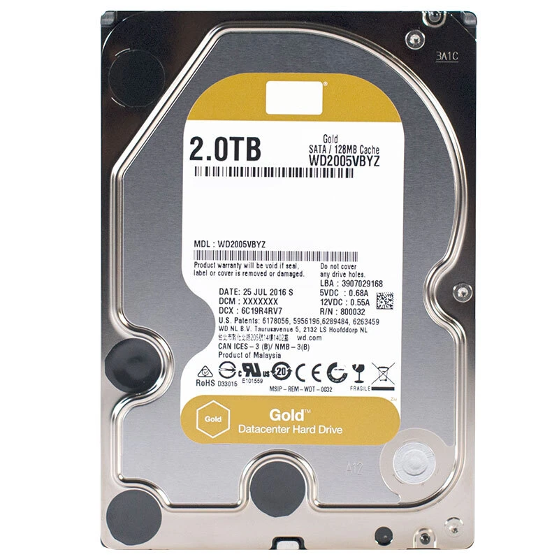 WD Gold 2 ׶Ʈ 3.5 SATA 6 ⰡƮ/ 128MB    HDD WD2005VBYZ   Ŭ HDD   ϵ ũ  7200RPM