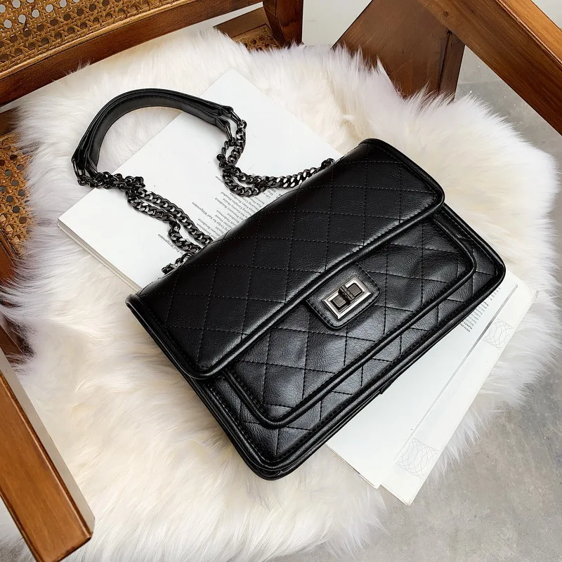 

Bags Bag Women's 2019 New Style Korean-style Fashion Graceful PU Handbag Shoulder Bag WOMEN'S Messenger Bag