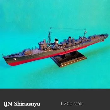 

1:200 Japanese White Dew Destroyer 3D Paper Model Warship Navigation Model IJN Shiratsuyu Manual DIY Toys for Children Adult