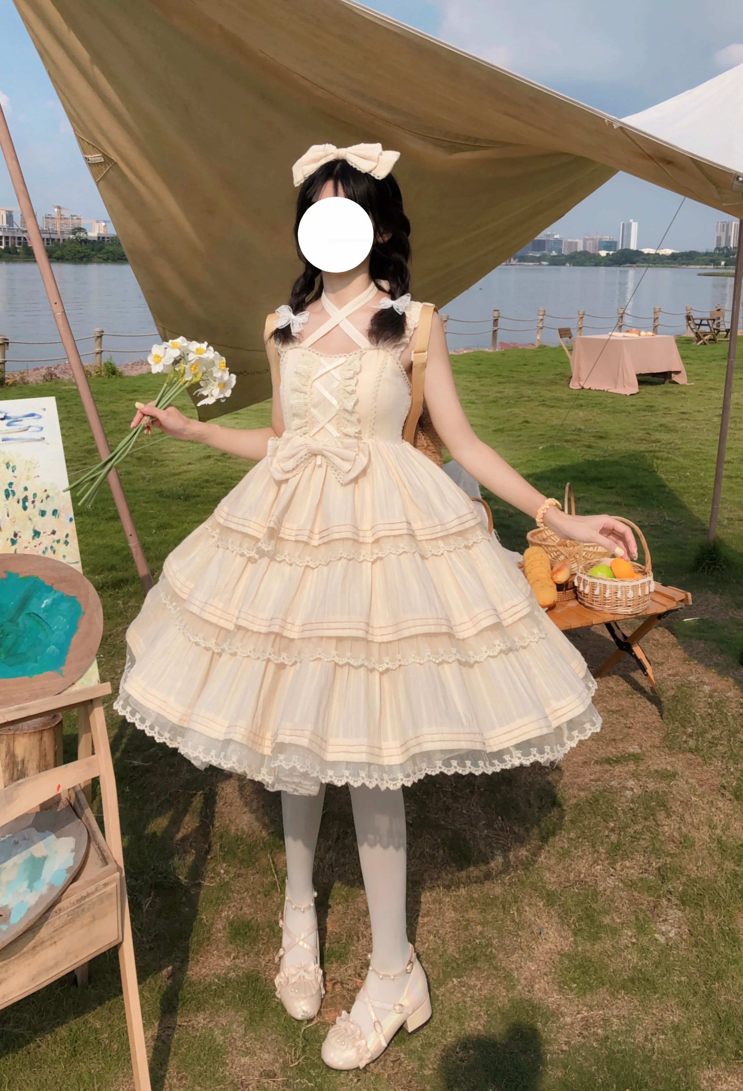 Lolita Dress Lolita Suspender Dress Lolita Cosplay Costumes Suspender Dress Sweet Lolita Jsk Dress