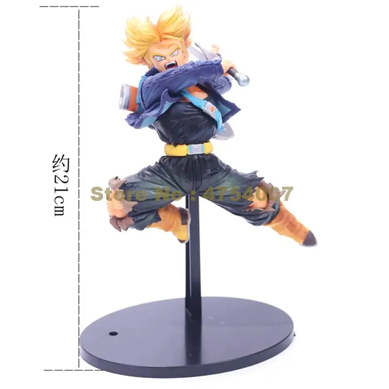 

anime dragon ball z budokai dbz super saiyan trunks leap action figure dragonball 19cm Toy