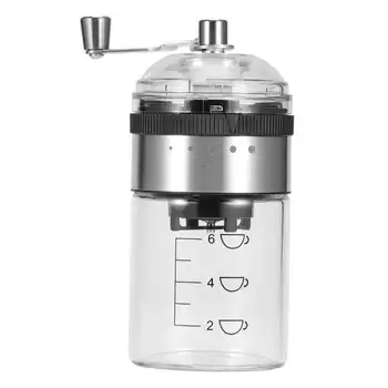 

Lightly Rotating Portable Manual Coffee Grinder Mill Machine with 5 Precise Setting for Home Office Use Coffee Making Accessory
