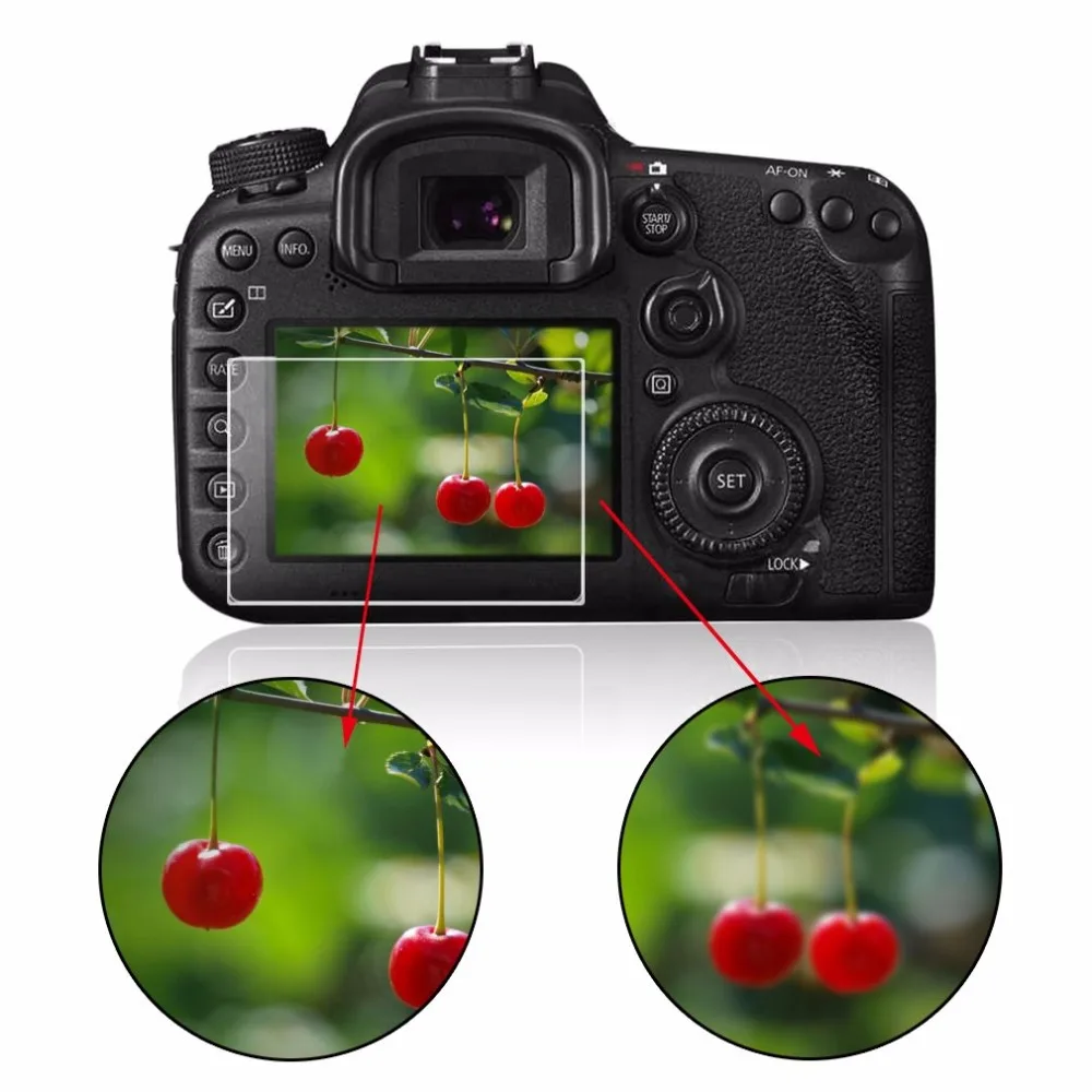 Screen Protector For Canon 550D 60D 600D Tempered Glass LCD Screen Film Protector 0.4mm HD Protective Waterproof Cover