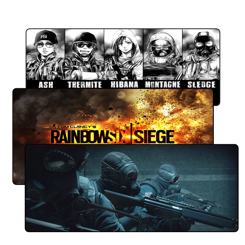  Rainbow Six Siege Large Laptop Computer PC Large Lock Edge Mousepad Gaming Mouse Mice Pad Mat For C