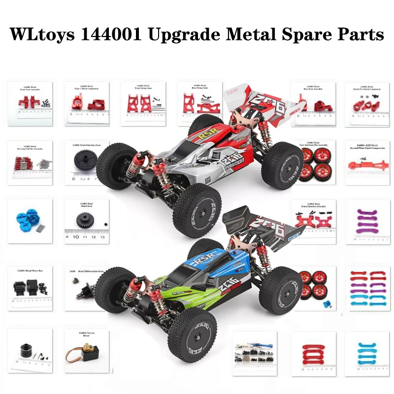 For WLtoy 144001 Plastic RC Car Replacements Swing Arms Steering Clutch Parts 