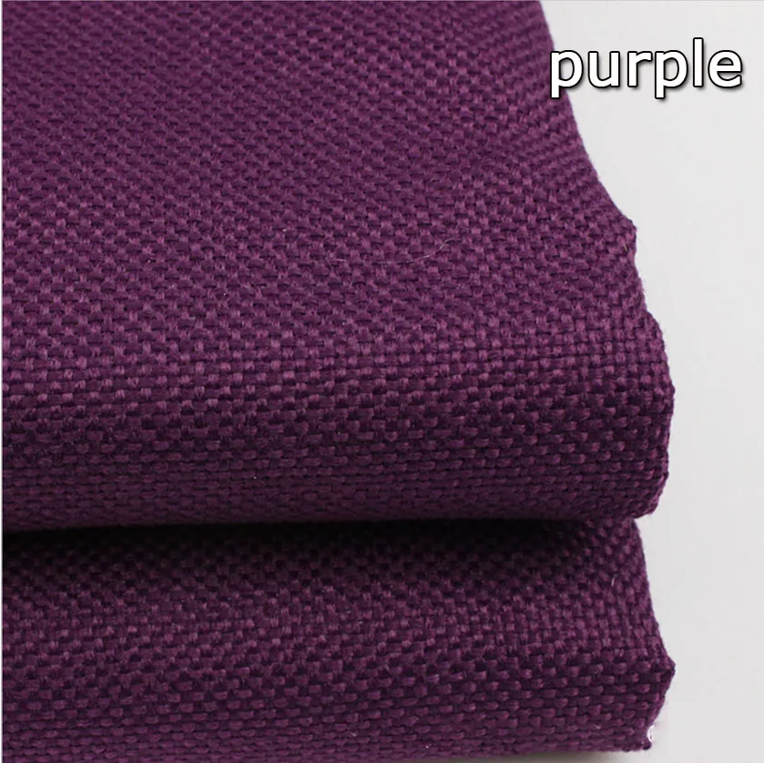 purple 50*145 см 1* шт сплошной цвет винтажная Мешковина льняная ткань для ручного шитья DIY Ручная работа наволочка чехол для дивана - Цвет: purple