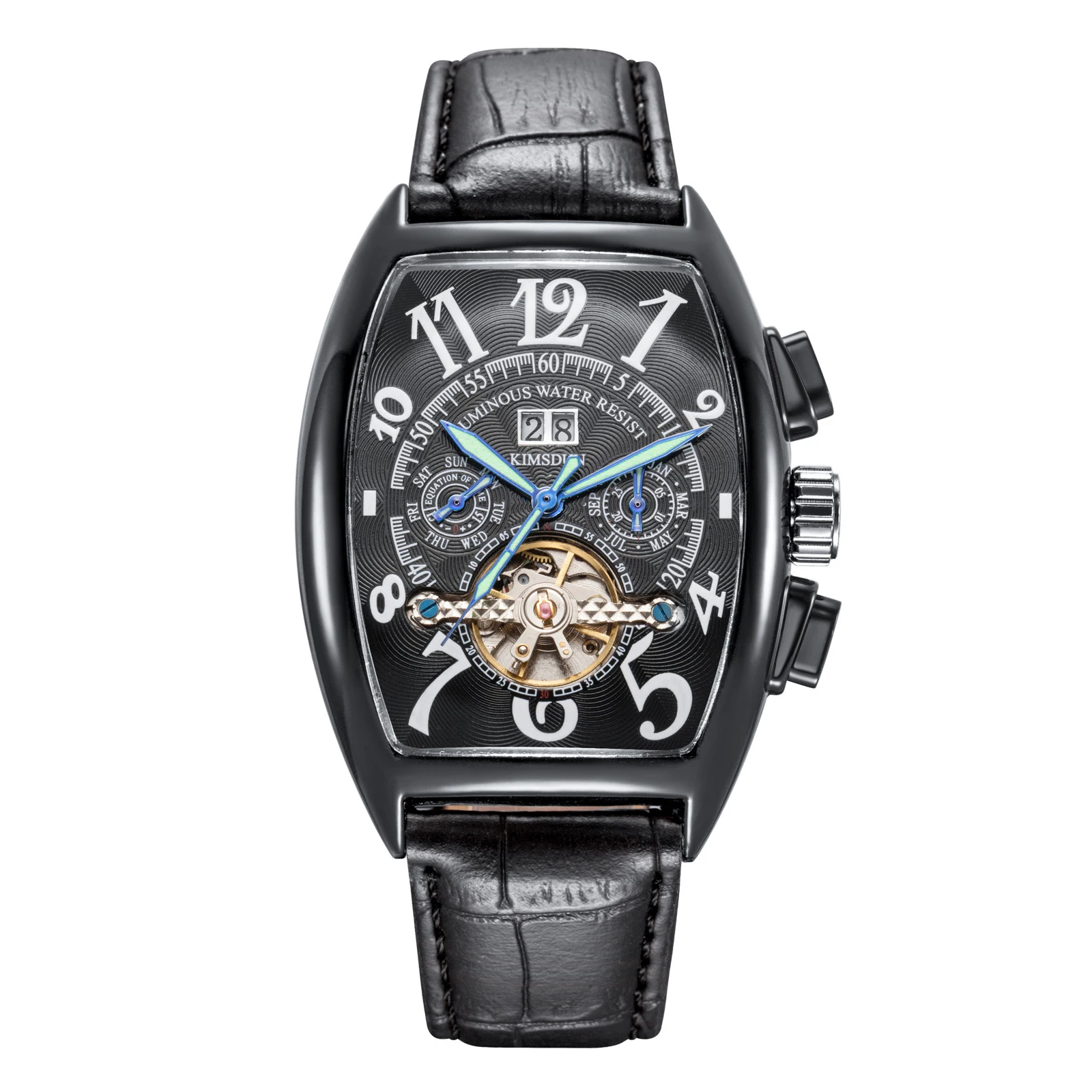 Швейцарские часы мужские люксовый бренд casablanca tourbillon автоматические механические часы светящиеся деловые мужские корпус часов - Цвет: FM004