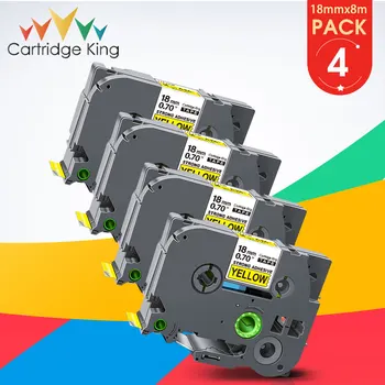 

18mm Compatible Brother TzeS641 Black on Yellow Laminated Label Tape Strong Adhesive Tze-S641 Tze S641 for P-Touch P910BT 1000