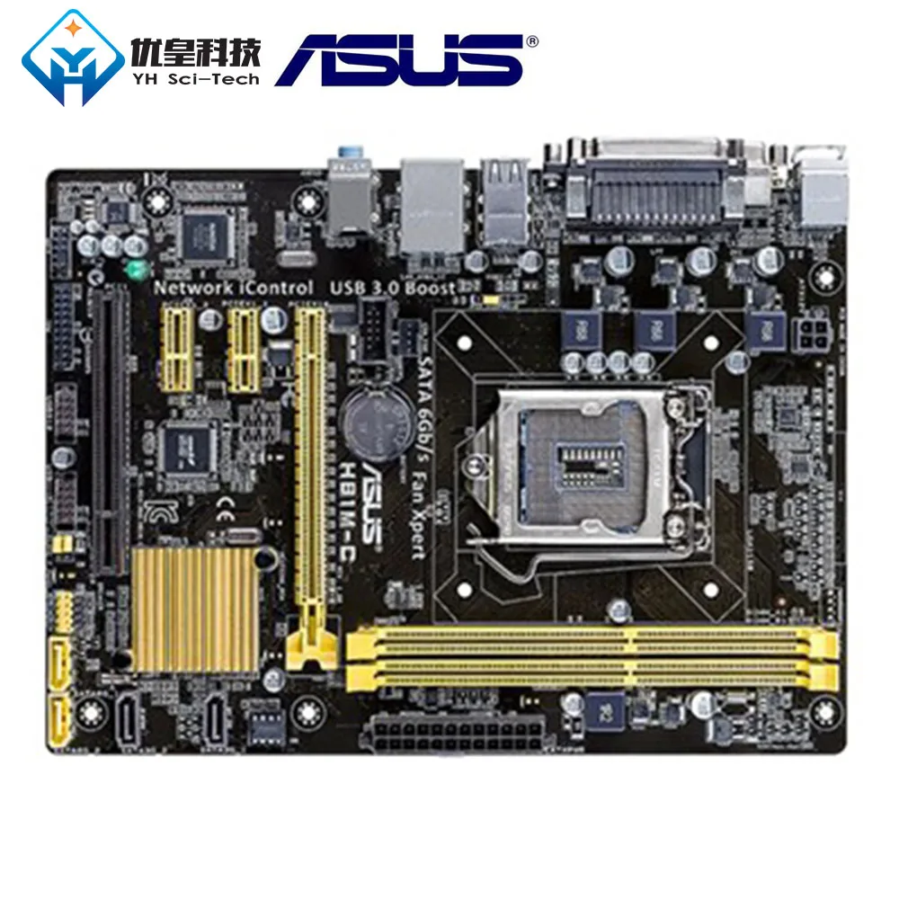 Asus H81M-C Intel H81 оригинальная б/у настольная материнская плата LGA 1150 Core i7/i5/i3/Pentium/Celeron