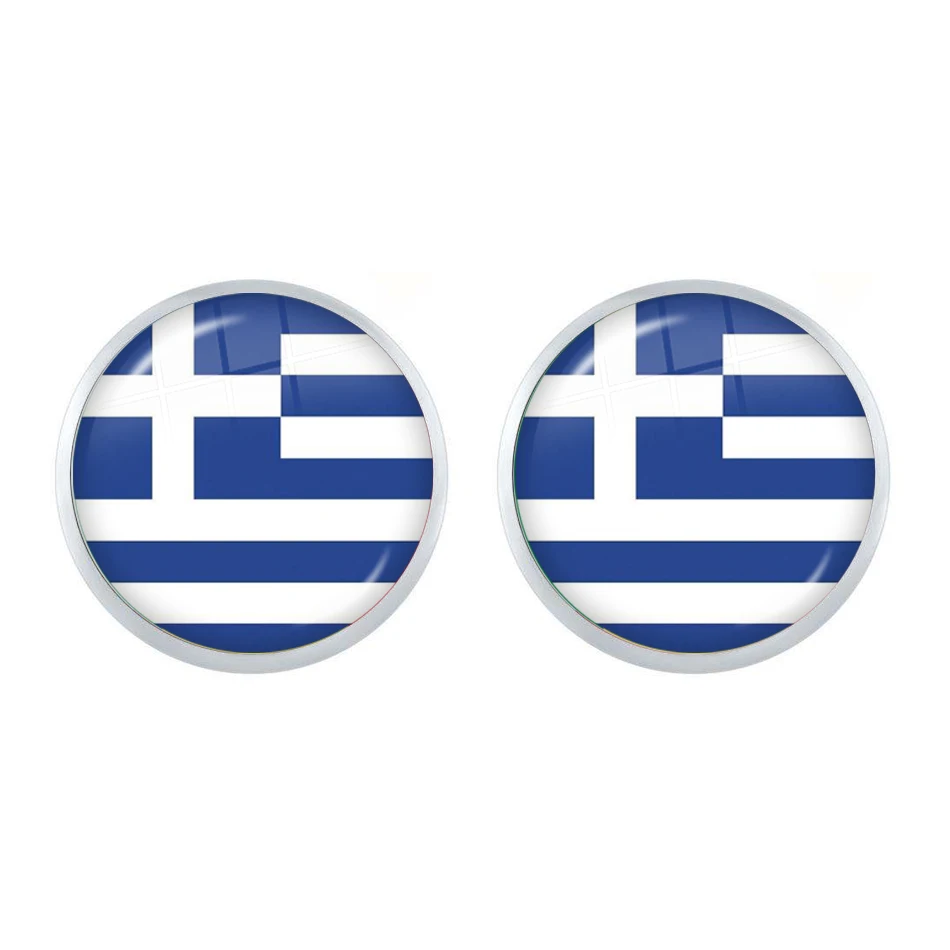Ulusal bayrak 12mm saplama küpe yunanistan, ürdün, İtalya, nijerya, almanya, İran, çek cumhuriyeti, litvanya takı kadın kızlar için hediye