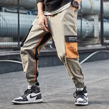 Модные новые мужские хлопковые брюки карго Бодибилдинг тренировка фитнес мужские брюки