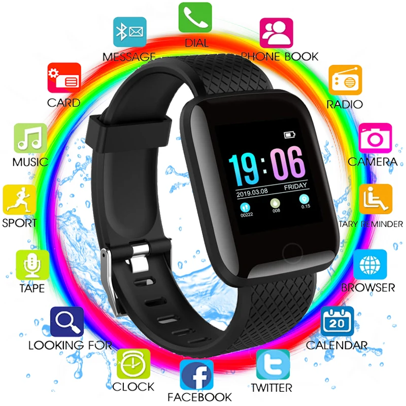 

Smart Watch Men Women Heart Rate Monitor Sport Activity Fitness Tracker Waterproof Wristband Pedometer Bracelet for iOS Android