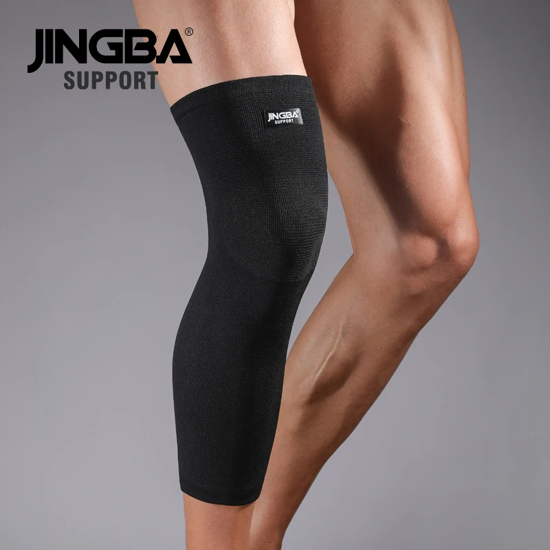 JINGBA SUPPORT 1 Piece Elastic Nylon  Lengthen warmth knee pad Outdoor sports basketball knee pads knee brace protector Safety