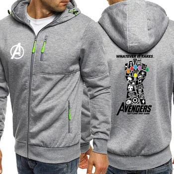 

Avengers 4 Endgame Mens Zip Coat Autumn Fleece Hooded Jacket Men Marvelous Infinity War End Game Thanos Tops Brand Clothing Male