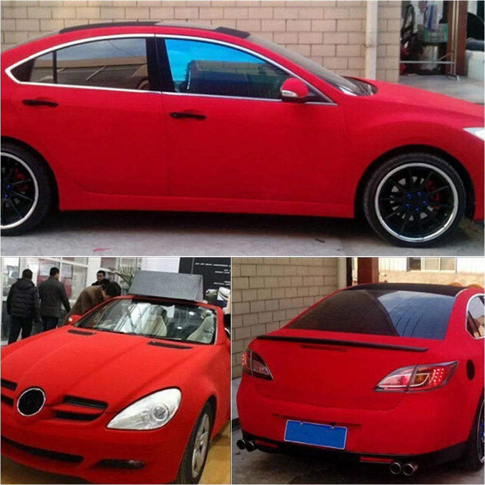

30*152CM Premium Quality Velvet Suede Fabric Material Car Wrap Sticker Self Adhesive Film For Auto Interior Exterior Car Styling
