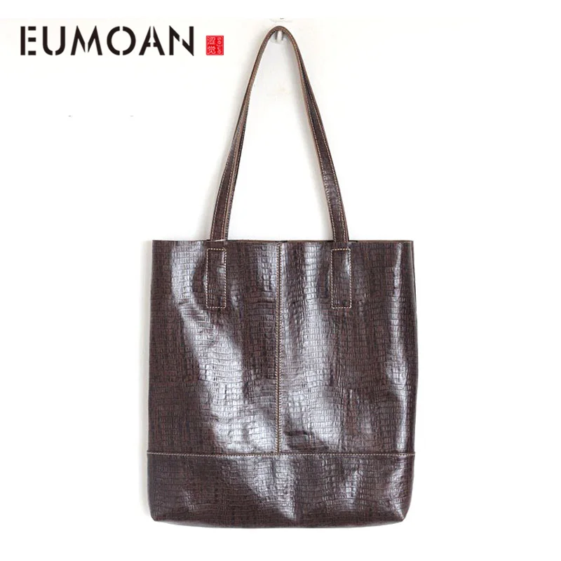 

EUMOAN Leather bag 2020 autumn and winter new fashion simple package mother Ms. bag handbag shoulder leather shoulder bag
