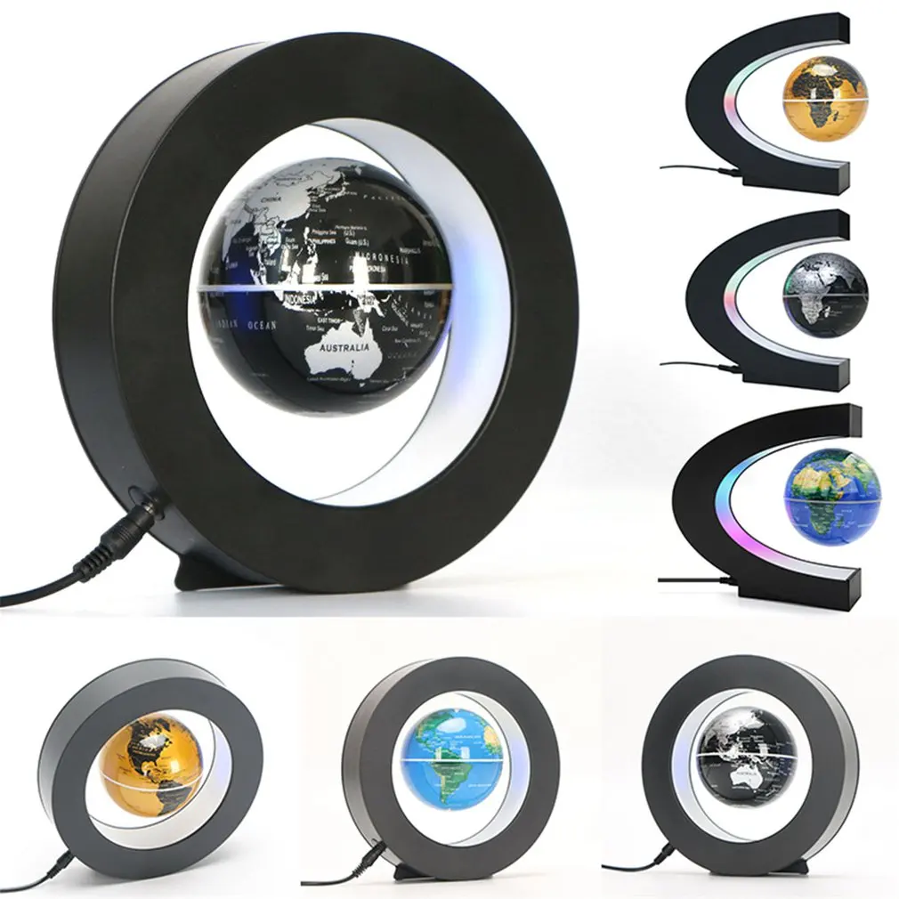 Magnetic Levitation Globe Night Light Floating World Map Ball Lamp Cool Lighting 
