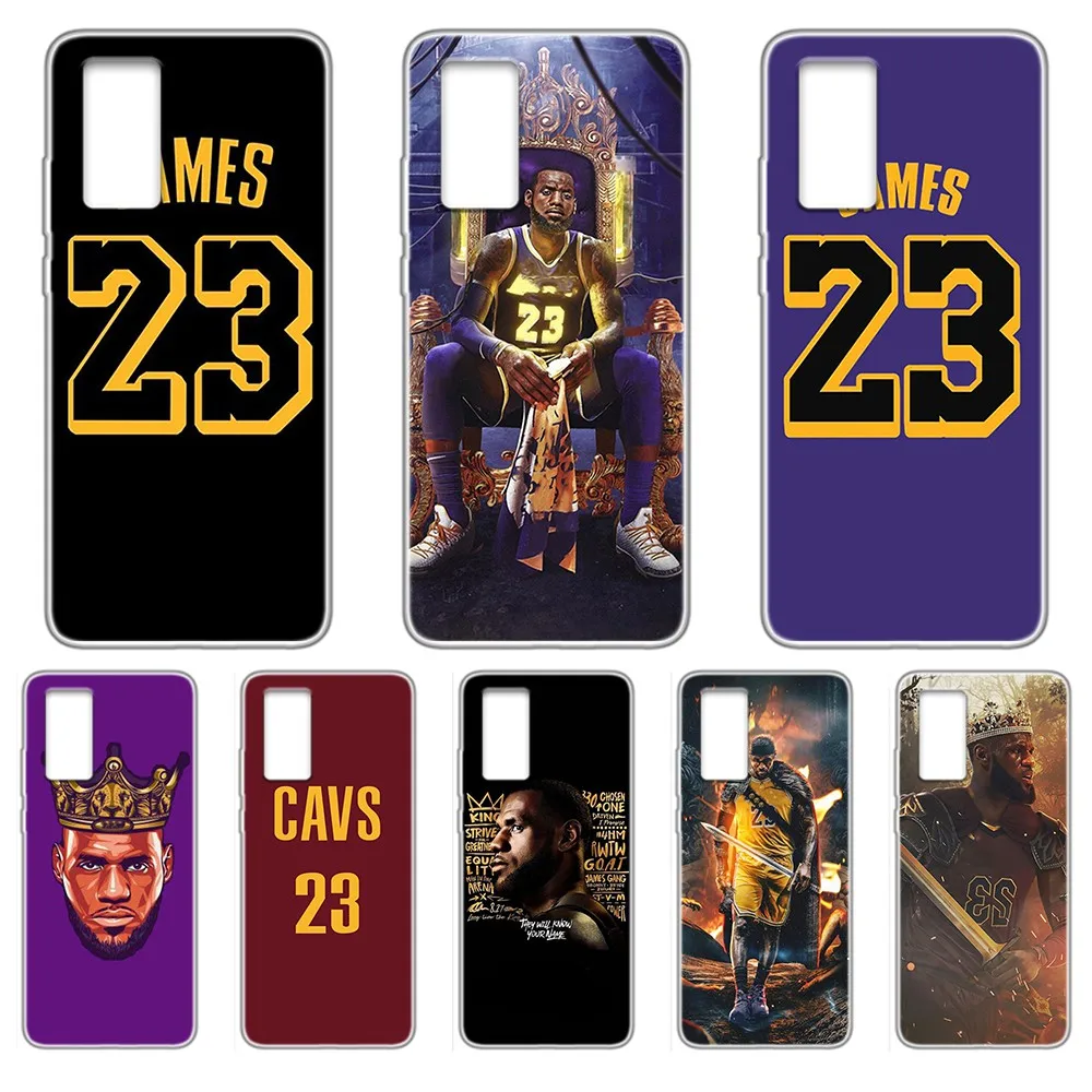 

James Basketball LeBron King Transparent Phone Case For HUAWEI nove 5t p 8 9 10 p20 P30 p40 P pro Smart 2017 2019 Z lite