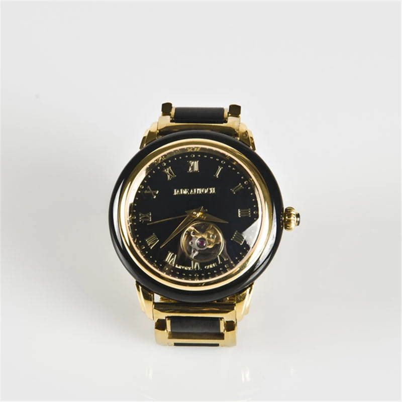 Люксовый бренд Топ Jade часы для мужчин автоматические механические турбийон Популярные Модные полые карнавал наручные часы Бизнес Мужские часы