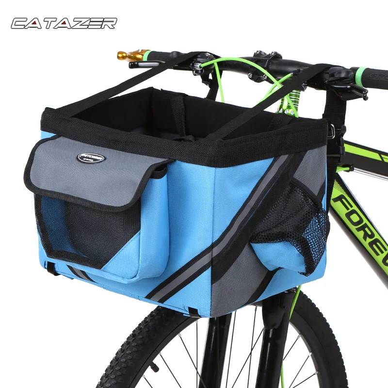 Beschrijven Het strand Likken Fiets Bag Fietsen Fiets Stuur Mand Fiets Slijtvast Voorzijde Zak Doos  Huisdier Hond Kat Carrier Zwart/blauw/Koffie - AliExpress