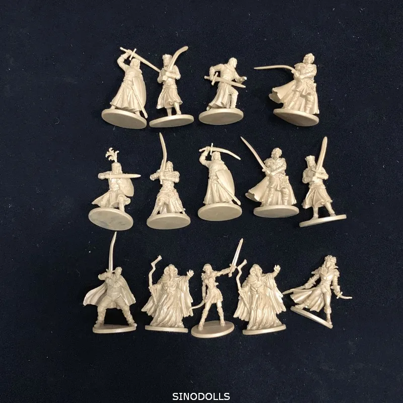 BIXE 46PCS/Set 28mm Dungeons& Dragon Miniatures D& D Cthulhu Wars Board Game Figures Role Playing Resin Model Toy No repeat