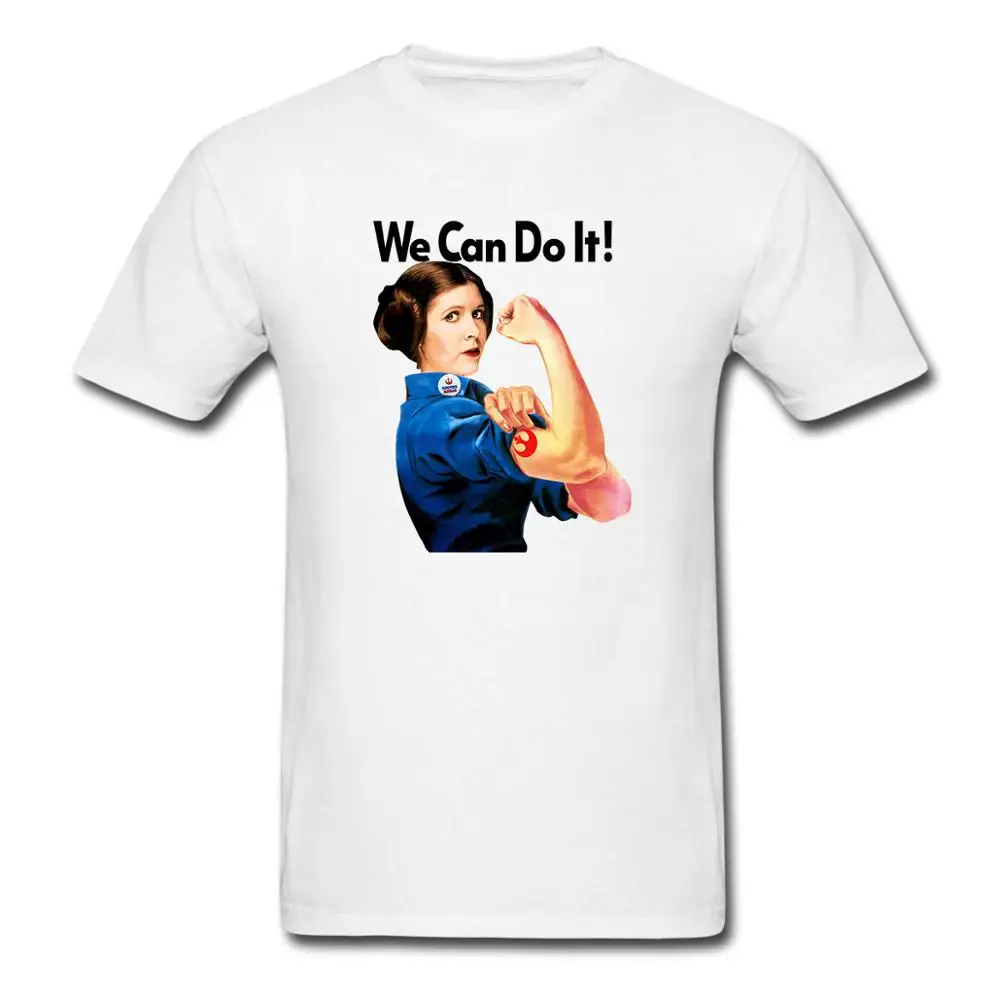 Rebel Princess Leia We Can Do It T-Shirt Poster T-Shirt Divertente T-Shirt In Cotone 100% Taglia Usa