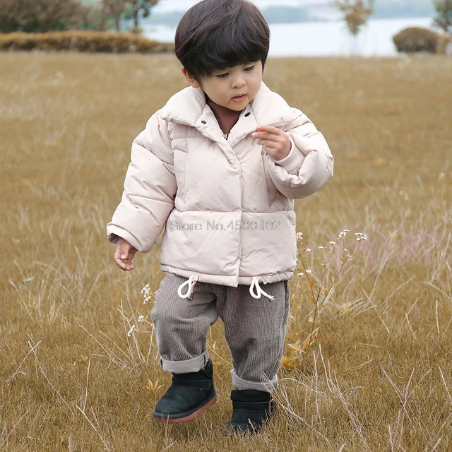 

2019 Kids Winter Coat Girls Hooded Slim Down Cotton Outerwear Boys Casual 2-7Years Fashion Korean windproof warm Coat