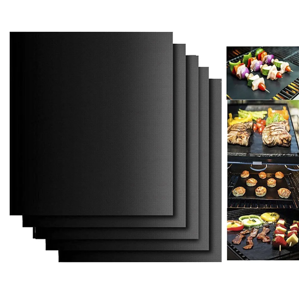 

330*400*0.2mm PTFE /TEFLON Reusable Nonstick Grill Mat Heat Resistant Pad Sheet Cooking Tool BBQ Accessories