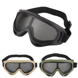 Tactical Metal Mesh Goggles Hunting Safety Eye Protection Glasses Military Protective Eyewear for Wargame Comfortable Goggles