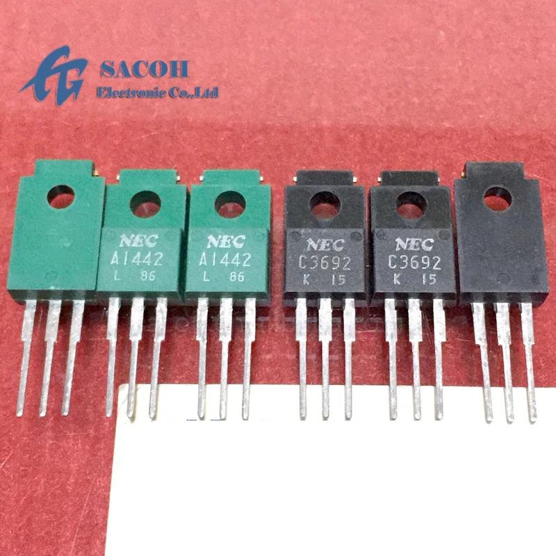 10 пар (20 шт.)/Лот 2SA1442 A1442 + 2SC3692 C3692 или 2SA1441 2SC3691 TO-220F 7A 100V NPN PNP транзистор большой