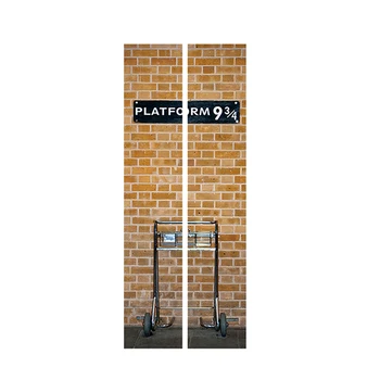 

3D living Room Door Decoration Sticker Art Murals Decals Nursery Restaurant Hotel door Removable Self-Adhesive Stickers 200CM