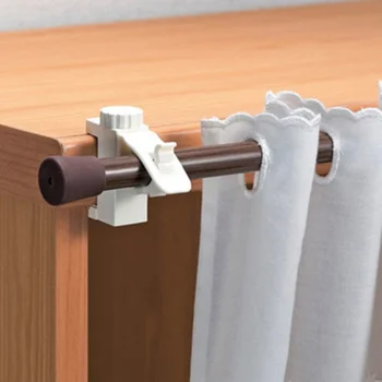 

2PCS Crossbar Rod Bracket Adjustable Curtain Rod Support Holder Towel Hanger Hook Home Organizer Dropshipping