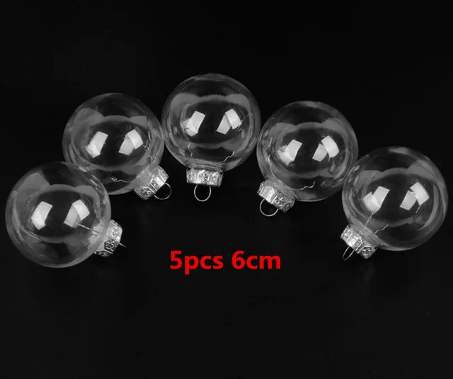 5pcs 6cm 6Pcs Multicolor Plastic Ball Hanging Pendants Christmas Tree Ornaments Christmas Decorations for Home Xmas New Year Decor - Цвет: 5pcs 6cm
